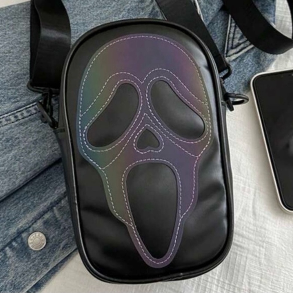 Dark Rainbow Ghostface Crossbody Purse